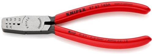 KNIPEX 97 61 145 A Aderendhülsenzange  Gesamtlänge 145 mm 0,25 - 2,5 (AWG 23 - 1
