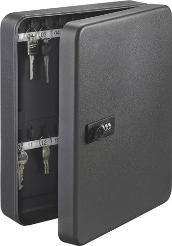 BURG-WÄCHTER 35910 Schlüsselbox KC H300xB240xT60 mm schwarz Stahlblech Anzahl Ha