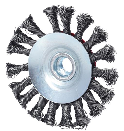 KS Tools 340.0048 Kegelform-Stahldrahtrundbürste 0,5mm, Ø 100mm