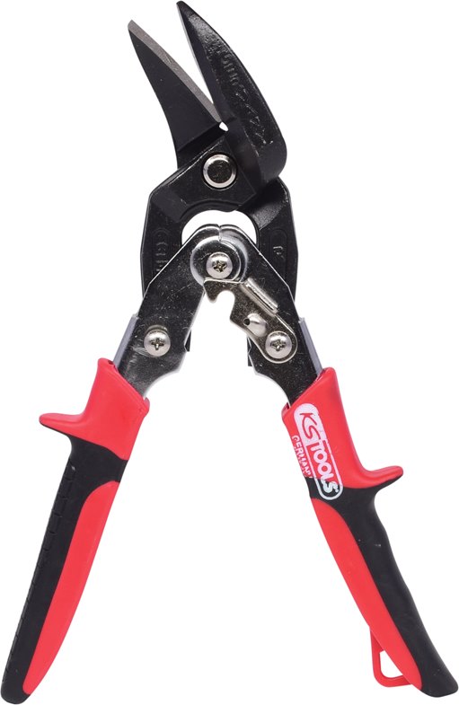 KS Tools 118.0045 Figuren-Durchlaufschere, rechtsschneidend