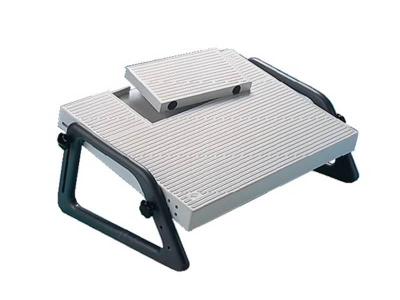 Fußstütze lichtgrau, RAL 7035 B490xT350xH210 mm Höhenverstellung stufenlos 40-