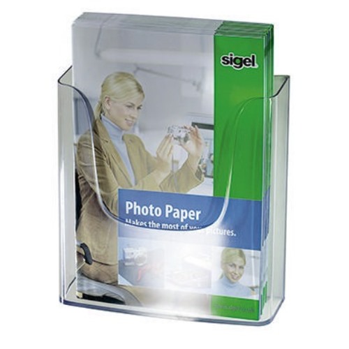 Sigel Wandprospekthalter LH115 für DIN A4 1Fach Acryl glasklar