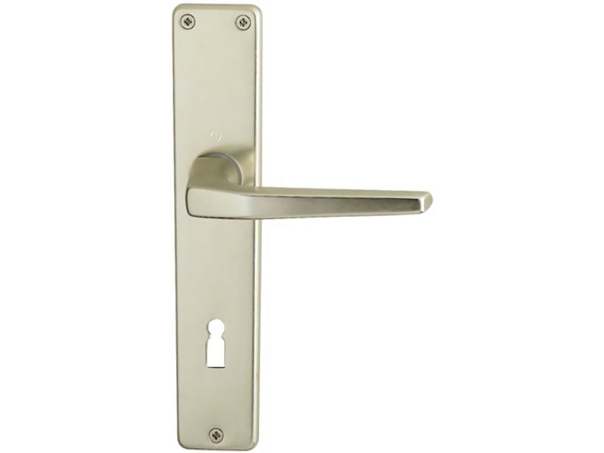 HOPPE 507603 Türdrückerpaar Frankfurt 117L Aluminium F2 ohne Rosetten Vierkant 8