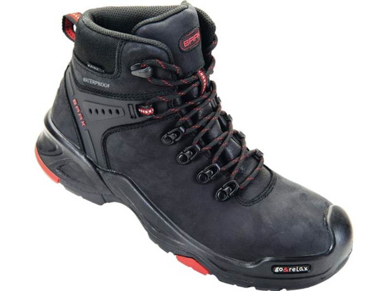 BAAK 6645-46 Sicherheitsstiefel Bailey Größe 46 W. 11 schwarz/rot S3 HI HRO SRC
