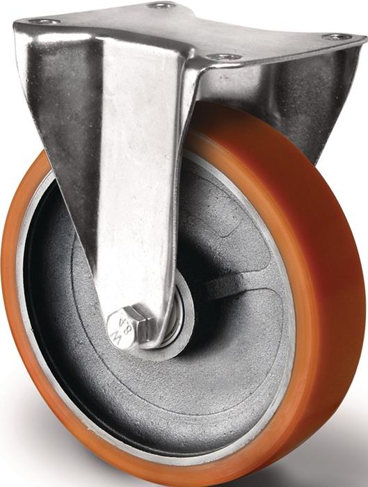 TECWERK  Schwerlastbockrolle  Rad-Ø 200 mm Tragfähigkeit 1000 kg Bockrolle Guß-P