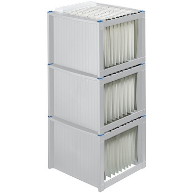 helit Hängekorb H6110084 max. 40Mappen DIN A4 lichtgrau/blau