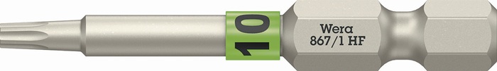 WERA 05060506001 Bit 867 TORX® HF 1/4 ? TX 10 Länge 50 mm mit Farbleitsystem