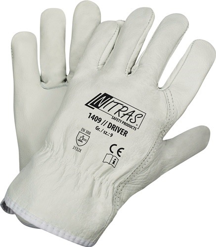 NITRAS 1409-9 Handschuhe Driver Größe 9 grau  EN 388, EN 407 PSA-Kategorie II