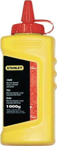 STANLEY 1-47-919 Schlagschnurkreide  1000 g rot wasserfest, schwer löslich Kunst