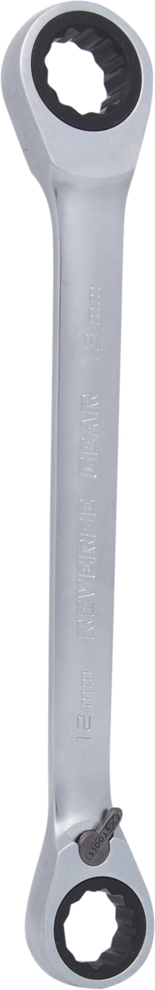 KS Tools 503.4575 GEARplus Doppel-Ratschenringschlüssel umschaltbar 12x13mm