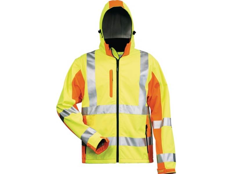 ELYSEE 22735-4 Warnschutz-Softshelljacke JIM Größe XXL gelb/orange