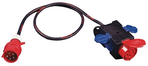 953.0142 Kompaktverteiler  CEE-16 A, 5-polig 1xCEE 16 A, 2x230V 5 x