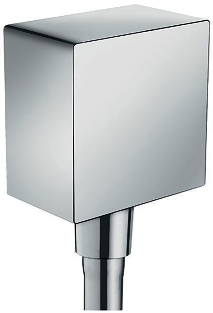 HANSGROHE 26455000 Schlauchanschluss FIXFIT SQUARE chrom  mit Rückflussverhinder