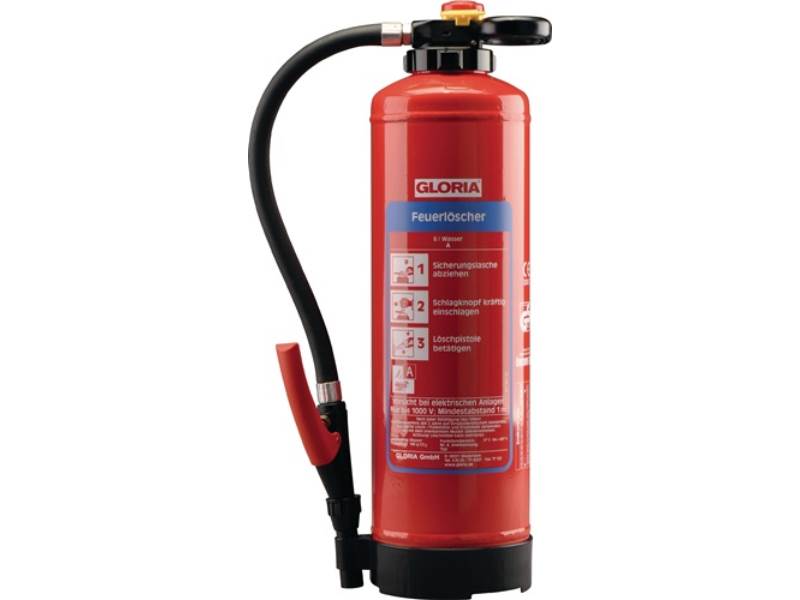 GLORIA 8038010000 Wasserfeuerlöscher  6 kg wiederaufladbar Brandklasse A 34 A mi