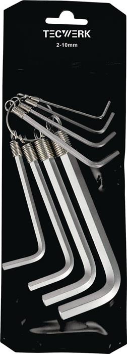 TECWERK  Winkelschraubendreher-Satz  8-teilig Kunststofftasche SW 2 - 10 mm kurz