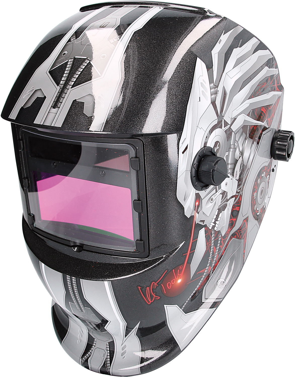 KS Tools 310.0195 Schweißer-Schutzhelm, Steel Design