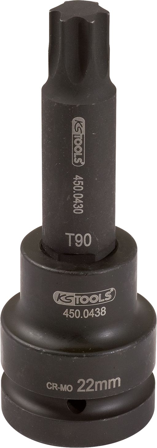 KS Tools 450.0473 1'' Kraft-Bit-Stecknuss Torx, lang, T80