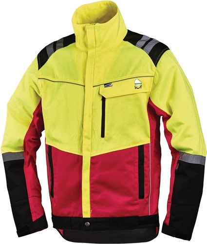 L+D 4112/L Forstschutzjacke Komfort Größe L neongelb/rot