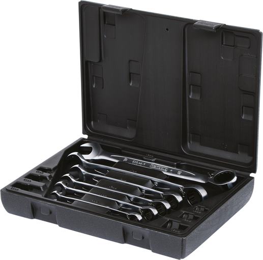 KS Tools 503.4646 GEARplus Ratschenringmaulschlüssel-Satz, umschaltbar, 6-tlg.