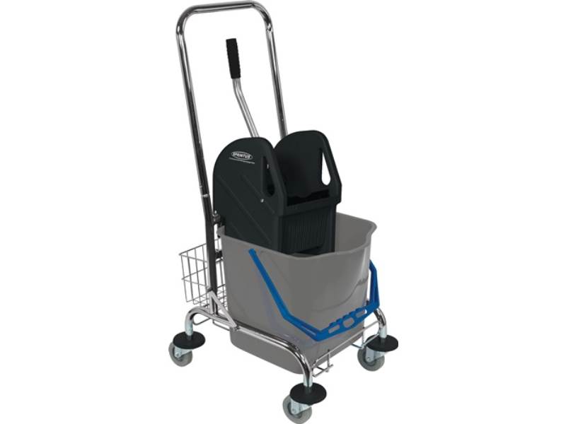 SPRINTUS 301035 Reinigungswagen  Eimer 1 x 27 l, Presse, Ablagekorb Stahlrohr