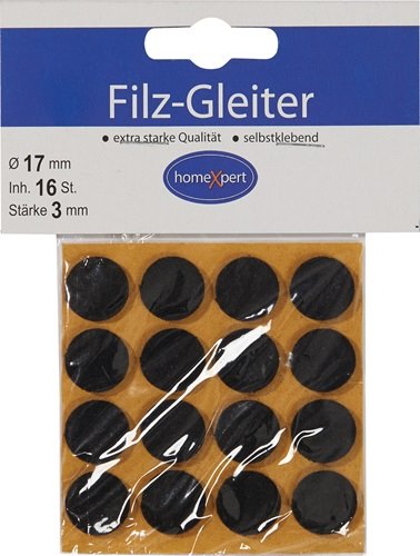 521703 Filzgleiter  17 mm Filz braun selbstklebend