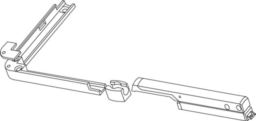 GEZE 26887 Handhebel  weiß passend für OL 90 N/ OL 95
