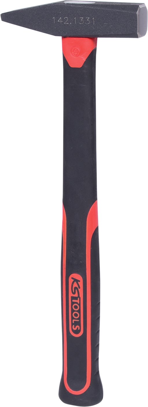 KS Tools 142.1331 Schlosserhammer mit Fiberglasstiel, 300g