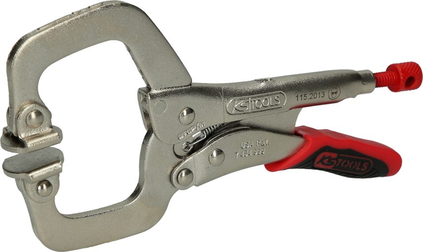 KS Tools 115.2013 Schweiß-Klammer-Gripzange, beweglichen Spannbacken 0-30mm