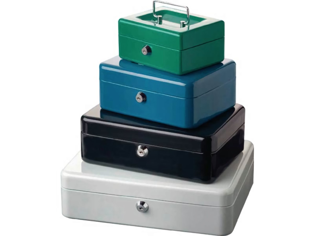 BURG-WÄCHTER 10700 Geldkassette MONEY B.250xH.90xT.180 mm schwarz Stahl lackiert