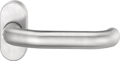 EDI 1800/2033/00 Profiltürdrückerlochteil 1800/2033 Edelstahl EST oval 8 mm gekr