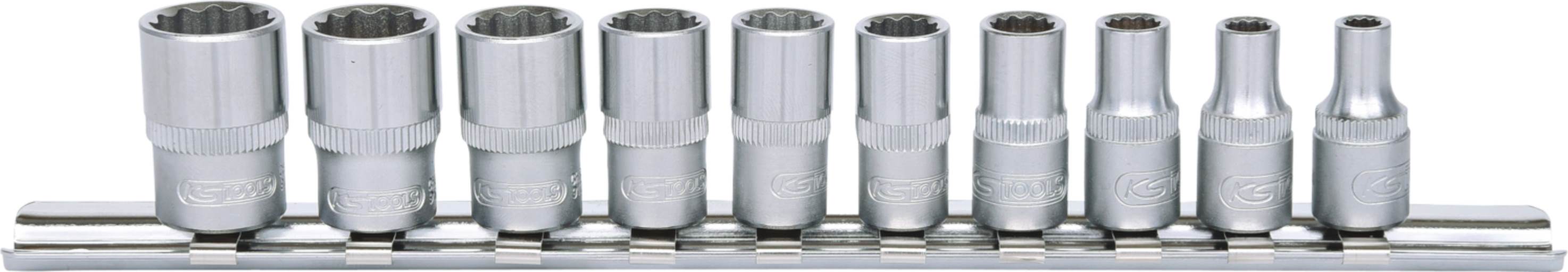 KS Tools 917.0625 1/4'' 12-kant-Stecknuss-Satz, 10-tlg.