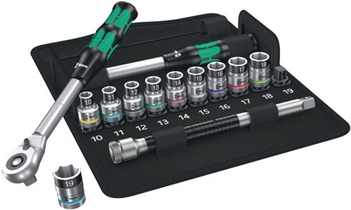 WERA 05004090001 Steckschlüssel-Satz 8006 SC 1 13-teilig 1/2 '' Schlüsselweiten