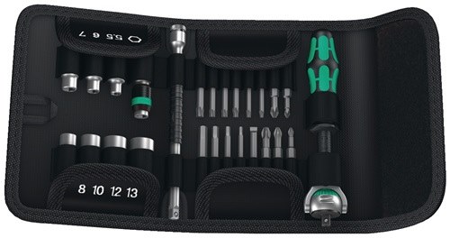 WERA 05051045001 Bit-/Steckschlüssel-Set KK Zyklop Speed 26-teilig Schlitz/PH/PZ