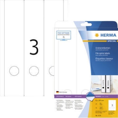 HERMA Ordneretikett 5135 lang/breit sk ws 75 St./Pack.