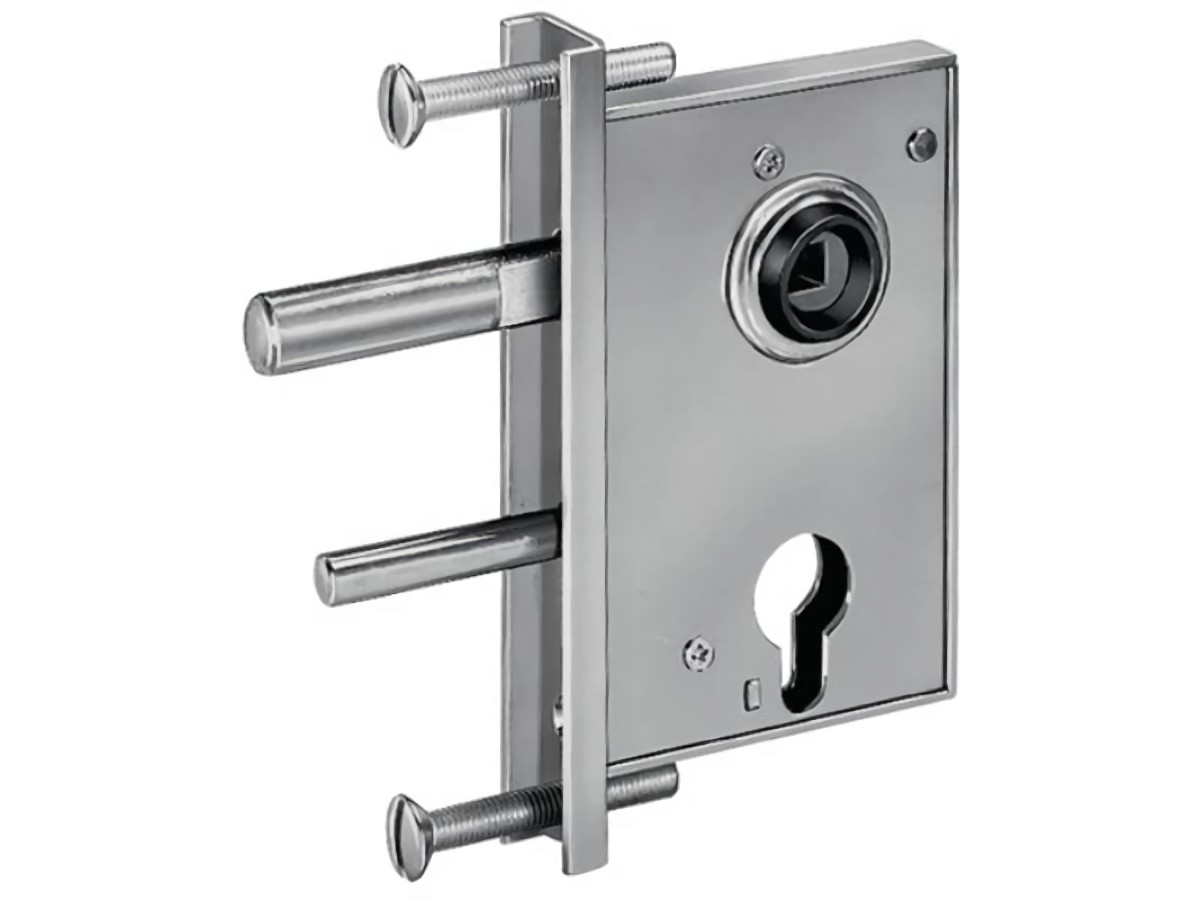 AMF 12435 Gittertorschloss 107 Dornmaß 50 mm verzinkt