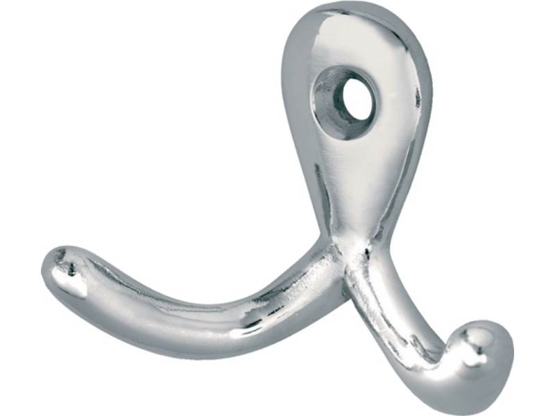 HERMETA 0560-93E Handtuchhaken 0560 2 Haken Höhe 37 mm Aluminium poliert Ausladu