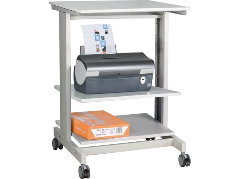 6860-9 PC-Arbeitstisch H670xB600xT500mm lichtgrau, RAL 7035 fahrbar