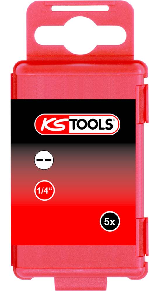KS Tools 911.8387 1/4 Bit Spanner, 75mm, 12mm, 5er Pck