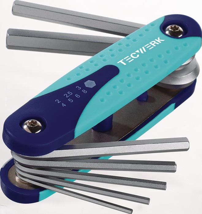 TECWERK  Schraubendreher-Satz  7-teilig Handklapphalter SW 2 - 8 mm S2-Stahl
