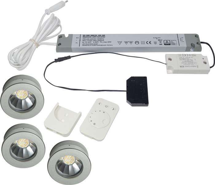 L&S 3000550121 Einbauleuchten-Set Super Spot emotion Emotion 12 V 2 W  Rahmenfar
