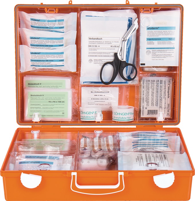 SÖHNGEN 3001155 Erste Hilfe Koffer groß MT-CD B400xH300xT150ca.mm orange