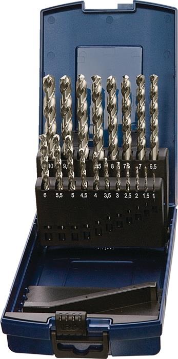 TECWERK  Spiralbohrer-Satz DIN 338 Typ VA Nenn-Ø 6-10x0,1 mm HSS-Co 41 teilig Ku