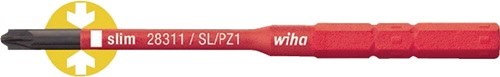 WIHA 34589 Wechselklinge SlimBit electric Plus / Minus Schlitz / PZD 1 x 75 mm V