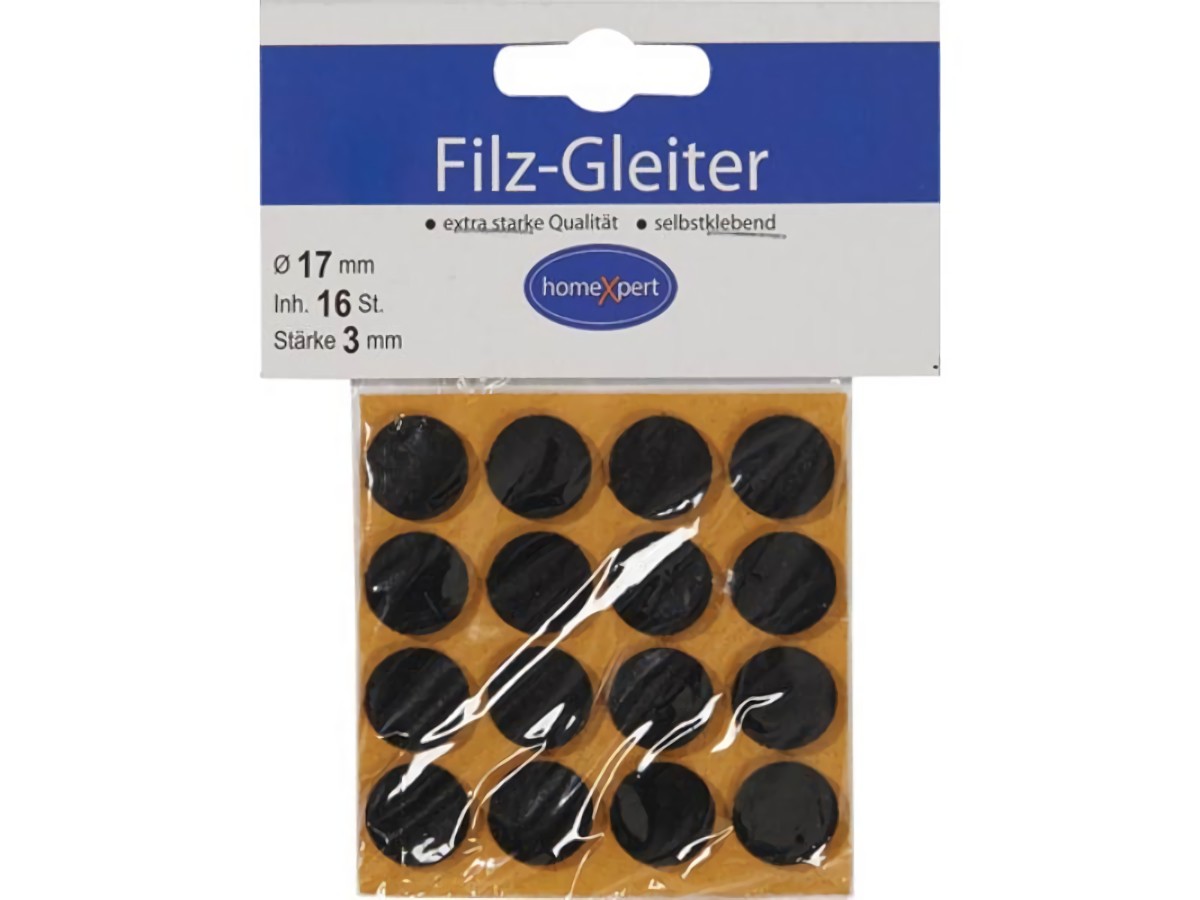 521703 Filzgleiter  17 mm Filz braun selbstklebend