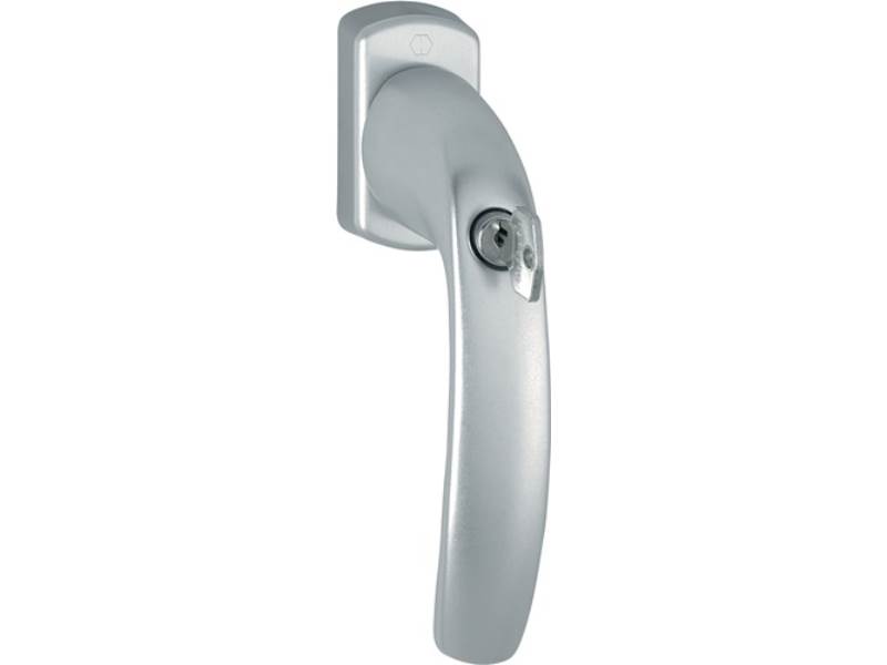 HOPPE 3286649 Fenstergriff New York 0810SVS/U10 Aluminium 35 mm F9016 / verkehrs