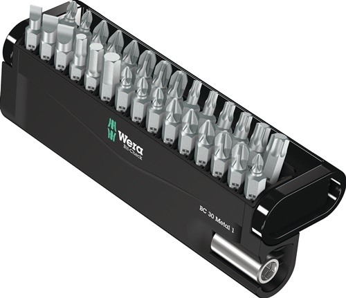 WERA 5057434001 Bitsortiment Bit-Check 30 Metal 1 30-teilig Schlitz/PH/PZD/TX/6K