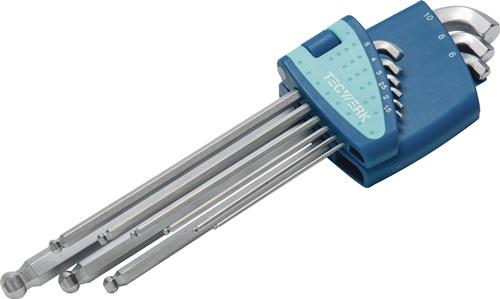 TECWERK  Winkelschraubendreher-Satz  9-teilig Kunststoffhalter SW 1,5 - 10 mm ku