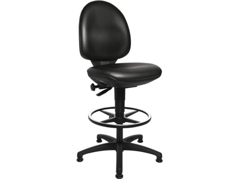 TOPSTAR 72250 D10T Arbeitsdrehstuhl Tec 50 Bodengleiter+Fußring Kunstlederpolste
