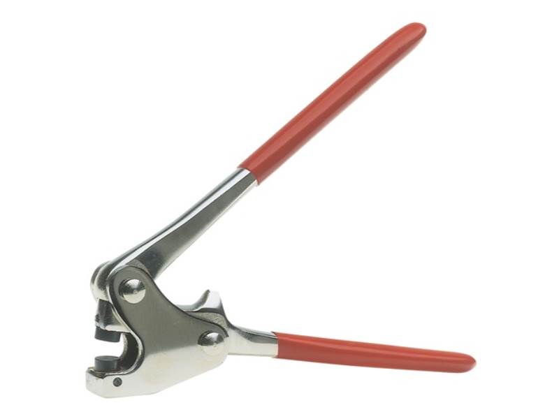 Plombenzange Länge 170 mm für Plomben D. 10 mm vernickelt Kunststoffüberzug