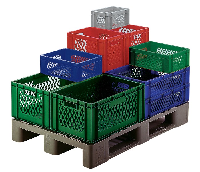 LA-KA-PE TK600/320-1 GRAU Transportstapelbehälter  L600xB400xH320mm grau PP Durc